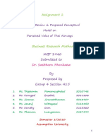 Assignment 2: Literature Review & Proposed Conceptual Model On Perceived Value of Thai Airways