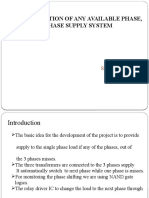 Auto Selection of Any Available Phase, in 3 Phase Supply System