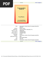 (Second Language Acquisition Research Series) Numa Markee-Conversation Analysis-Routledge (2000)