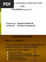 Modeling and Simulation of CSTR