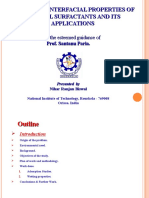 Studies On Interfacial Properties of Natural Surfactants and Its Applications