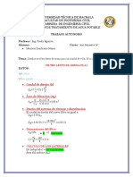 Ejercicios de Un Filtro Lento de Arena. 7MO A PTAG MAURICIO ZAMBRANO