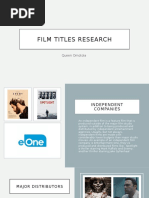 Film Titles Research