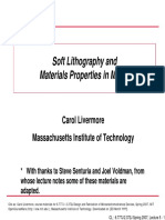 Soft Lithography and Materials Properties in MEMS: Carol Livermore Massachusetts Institute of Technology