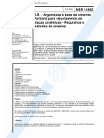 NBR 14992 A R Argamassa A Base de Cimento PDF