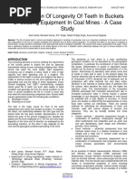 Determination of Longevity of Teeth in Buckets of Loading Equipment in Coal Mines A Case Study PDF