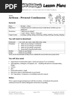 Actions Present Cont Lesson Plan PDF