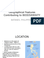 Geographical Features Contributing To BIODIVERSITY: Batanes, Philippines