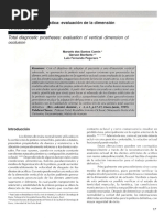 Prótesis Total Diagnóstica Evaluación de La Dimensión Vertical de Oclusión PDF