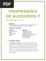 Propiedades de Aldehidos y Cetonas