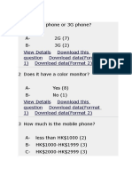 Project of Samsung Questionnaire