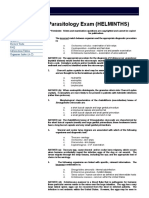 Parasitology Exam (HELMINTHS)