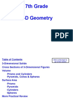 3D - Geometry Notes and Lesson 7th Grade