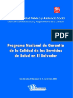 Programa Garantia Calidad Servicios Salud