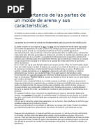 La Importancia de Las Partes de Un Molde de Arena y Sus Características