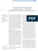 The Impacts of Employee Benefits, Procedural Justice, and Managerial Trustworthiness On Work Attitudes: Integrated Understanding Based On Social Exchange Theory