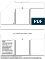 Five Paragraph Essay Planner