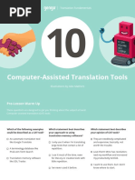 10 Computer Assisted Translation Tools Lesson