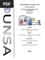 La Regulación Porcentual de Las Turbinas A Vapor