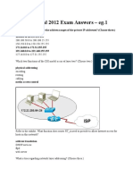 CCNA 1 Final 2012 Exam Answers