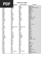 Irregular Verbs