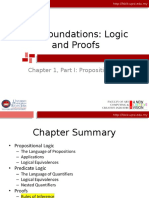 The Foundations: Logic and Proofs: Chapter 1, Part I: Propositional Logic