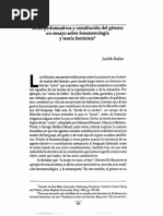 BUTLER Actos Performativos y Constitución Del Género PDF