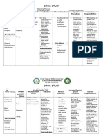 Drug Study: Mechanism of Action Indication Adverse Reactions Special Precautions Nursing Responsibilities