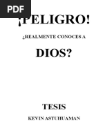 Peligro Realmente Conoces A Dios - Tesis Kevin Original