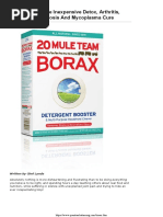 Borax - The Inexpensive Detox, Arthritis, Osteoporosis and Mycoplasma Cure