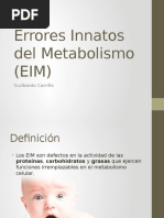 Errores Innatos Del Metabolismo