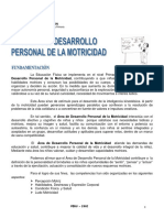 Area Del Desarrollo Personal de La Psicomotricidad