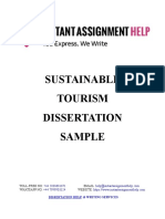 Sustainable Tourism Dissertation Sample - Instant Assignment Help