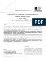 Hydrogenation of Naphthalene and Methylnaphthalene: Modeling and Spectros