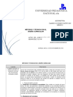 Métodos y Técnicas en El Diseño Curricular