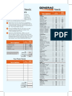 Portable Generator Wattage Chart PDF