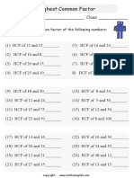 Highest Common Factor