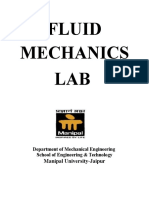 FLUID MECHANICS Lab Manual