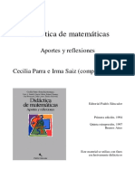 Didactica de Matematicas - Aportes y Reflexiones PDF