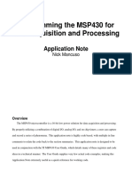 Programming The MSP430 For Data Acquisition and Processing: Application Note