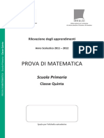 Invalsi Matematica 2011-2012 Primaria Quinta