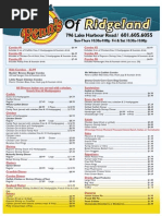 Lake Harbor Menu