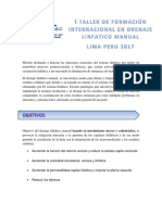 I Taller de Formacion Internacional en Drenaje Linfatico Manual 2017