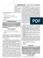 Ratifican La Ordenanza #016-2015-MDI de La Municipalidad Distrital de Imperial Que Regula Procedimiento y Establece La Tasa Por El Trámite No Contencioso de Separación Convencional y Divorcio Ulterior