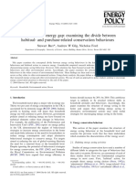 Barr & Al. (2005) - The Household Energy Gap - Examining The Divide Between Habitual - and Purchase-Related Conservation Behaviours