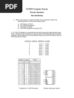 ECE3073 Computer Systems Practice Questions Bus Interfacing