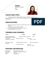 Yayen E. Gadiano: Career Objectives