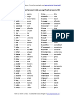 200 Palabras Importantes en Inglés y Su Significado en Español Con Pronunciación (Vocabulario 6)