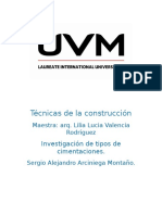 Investigacion Tipos de Cimentacion