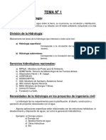 1 - Hidrologia 1701 Teoria Tema 1 PDF